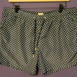 Paul Smith Black and White Athletic Shorts with Polka Dot Pattern
